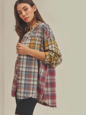 Noelle Plaid Button-Up Shirt